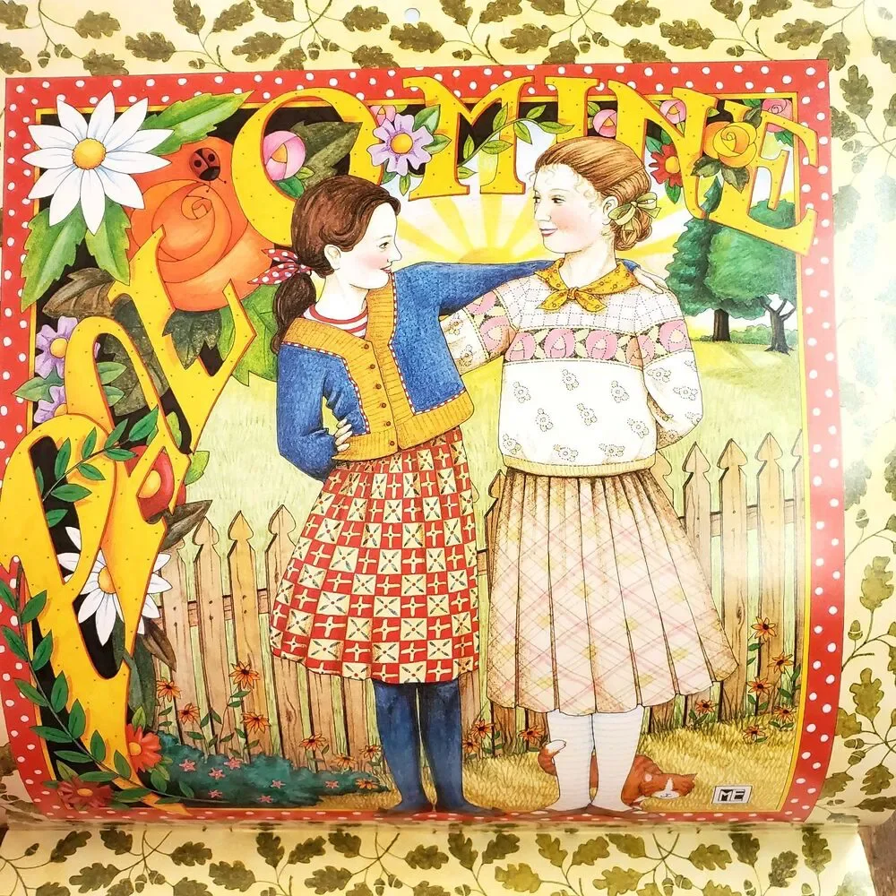 Vintage True Friends 1993 Mary Engelbreit Wall Calendar UNUSED 12 x 12